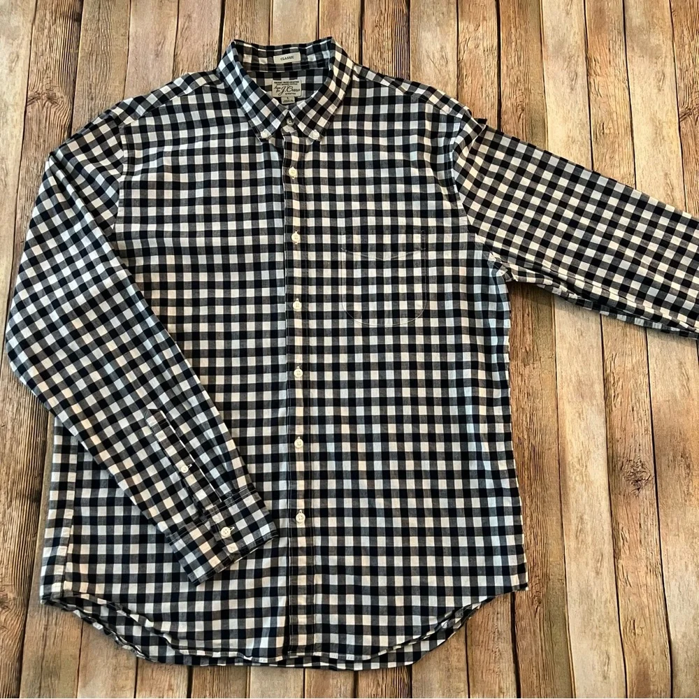 J. Crew mens long sleeve plaid button up shirt | size large - Picture 1 of 10